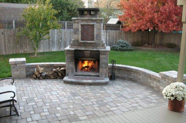 Masonry fireplace project